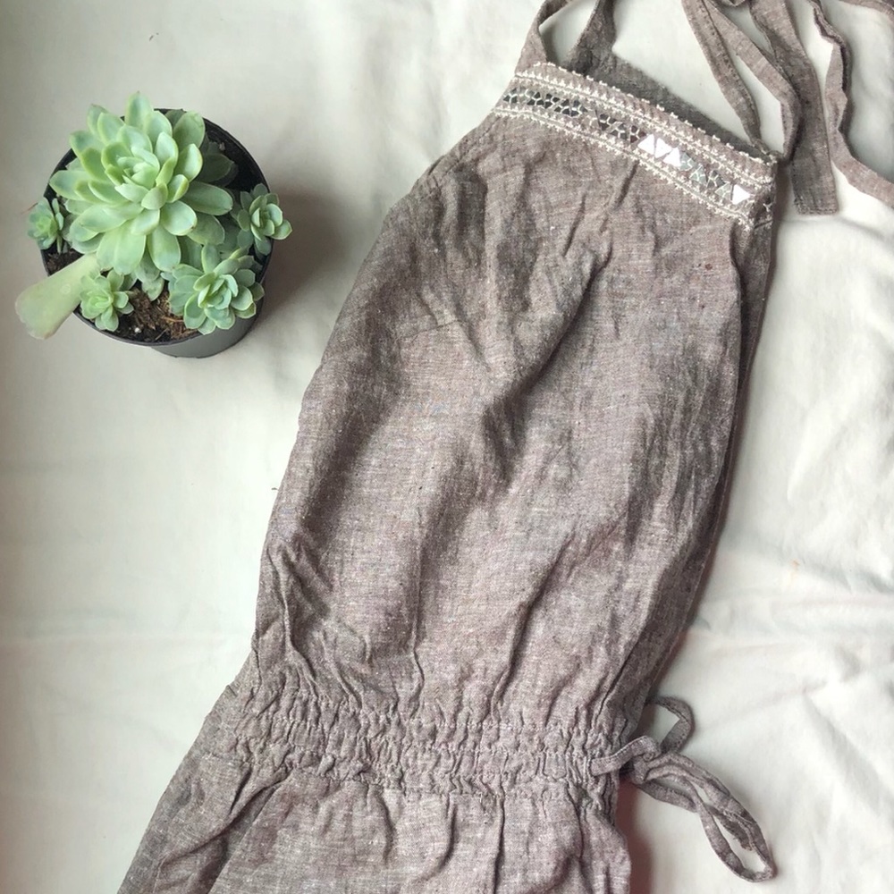 Calypso St. Barth Halter Romper w Embellishments